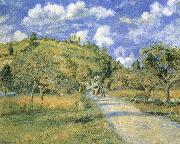 Camille Pissarro Road and hills oil painting reproduction